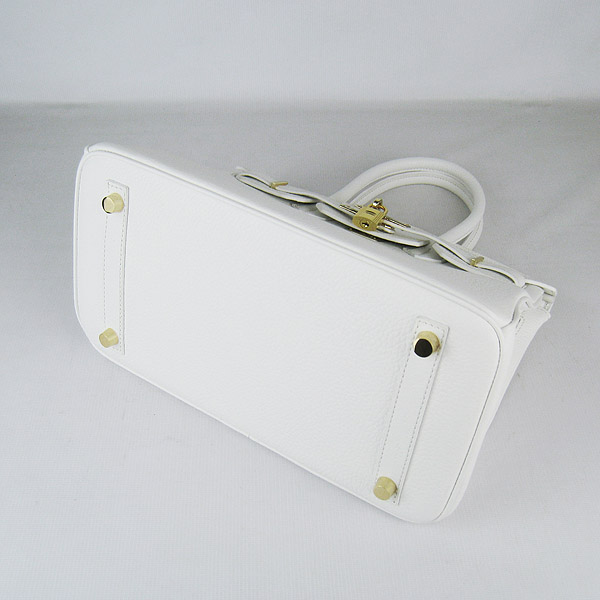 Replica Hermes Birkin 30CM Togo Leather Bag White 6088 On Sale - Click Image to Close